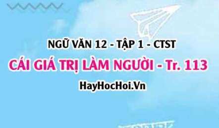 Soạn bài Cái giá trị làm người trang 113, 114, 115, 116, 117 Ngữ văn 12 Chân trời sáng tạo